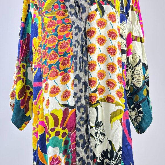 NWOT Johnny Was Kimbra Kimono Floral Button Cardigan Midi Dress Sz S Oversized - Picture 5 of 16